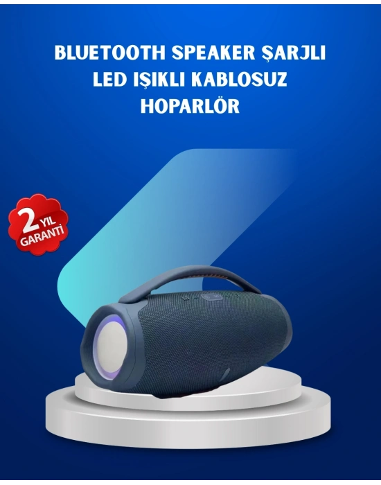® IPX5 Su Geçirmez Taşınabilir Bluetooth Hoparlör Renkli Işıklı