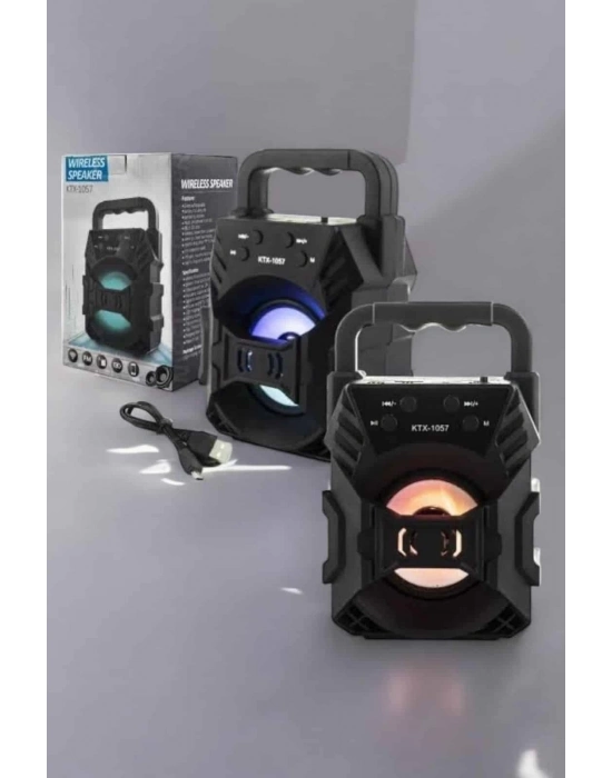 ® Işıklı Bluetooth Hoparlör Müzik ve Renkli Işık Taşınabiilir