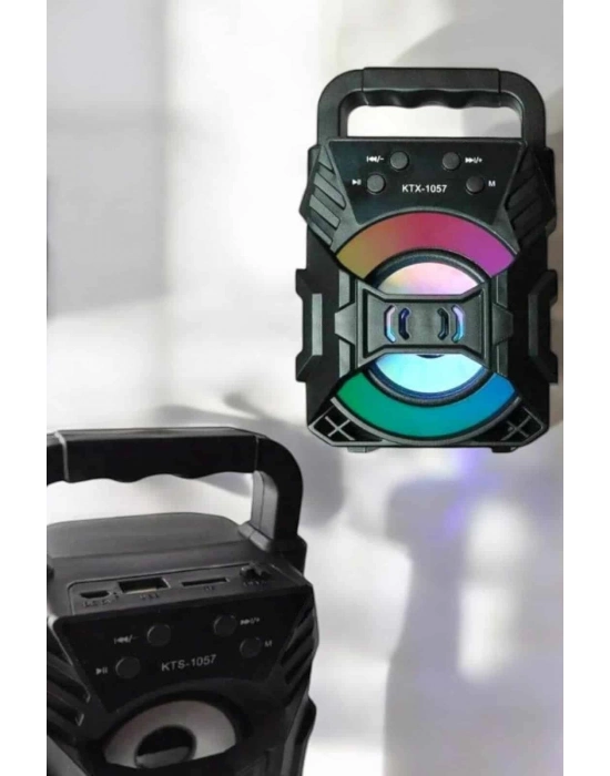 ® Işıklı Bluetooth Hoparlör Müzik ve Renkli Işık Taşınabiilir