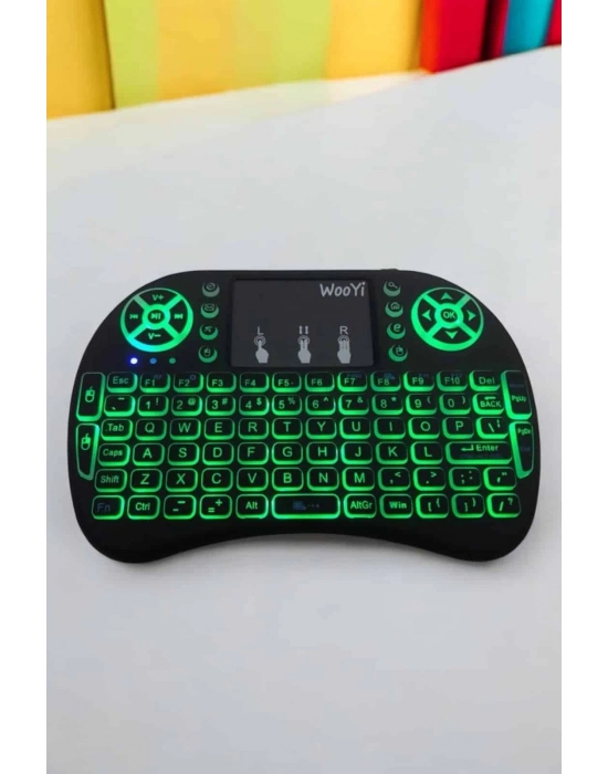 ® Işıklı Kablosuz Mini Q Klavye Tüm Cihazlara Uyumlu