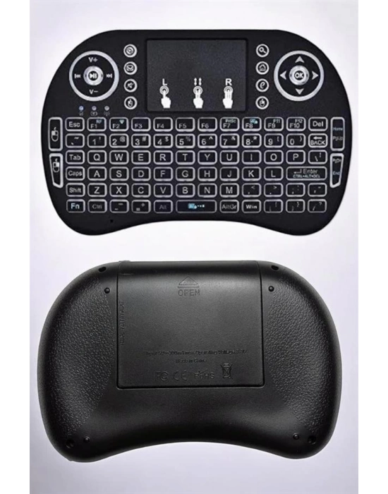 ® Işıklı Kablosuz Mini Q Klavye Tüm Cihazlara Uyumlu