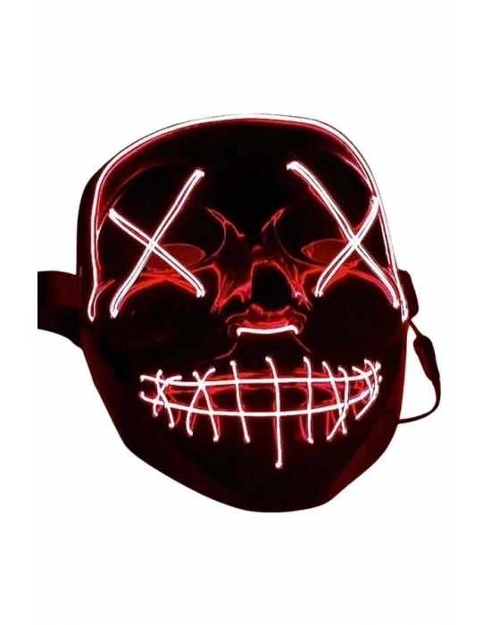 ® Işıklı Led Maske Parti Eğlence Maskesi Hallowen Neon Maske
