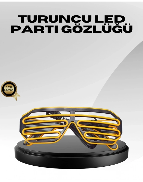 Işıklı Tasarımlı LED Gözlük Eğlence Aksesuarı