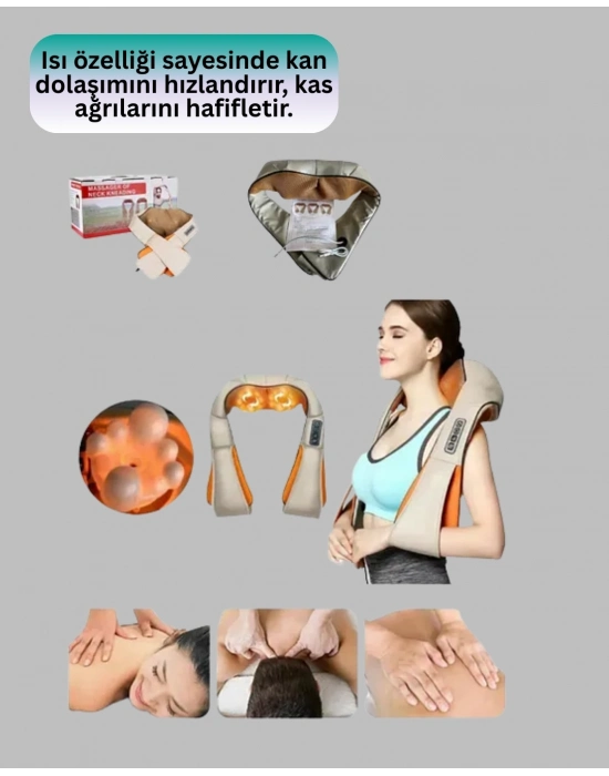 ® Isıtmalı Ovmalı Masaj Aleti Kas Gevşetici ve Kan Dolaşımı Düzenleyici