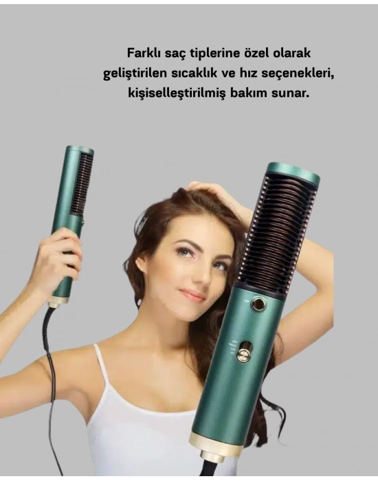 ® İyon Teknolojili Profesyonel Saç Kurutma ve Şekillendirme Makinesi 360° Dönebilen