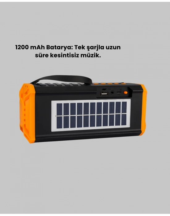 ® J-IPOX P520 Solar Enerjili Bluetooth Hoparlör FM Radyolu 8W Ses