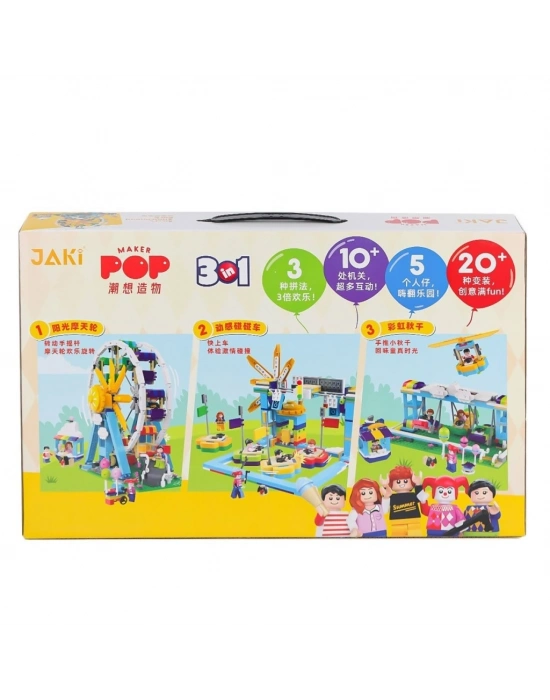 ® JK2180 Jaki Sissinin Eğlence Parkı 3IN1 Blok Seti -Vagon life