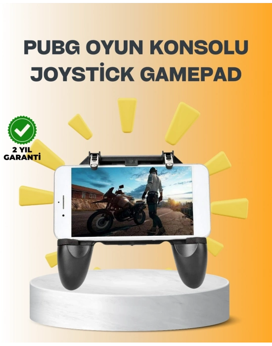 ® Joystick ve Parmak Tetikleyicili Mobil Oyun Gamepad Tutucu