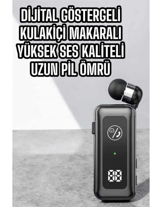 ® Kablolu Bluetooth Kulaklık Kulak İçi Stereo Mikrofonlu Dijital Göstergeli