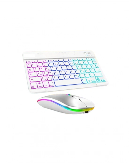 ® Kablosuz Aydınlatmalı Klavye Mouse Seti Türkçe Q Tuş Dizilimi