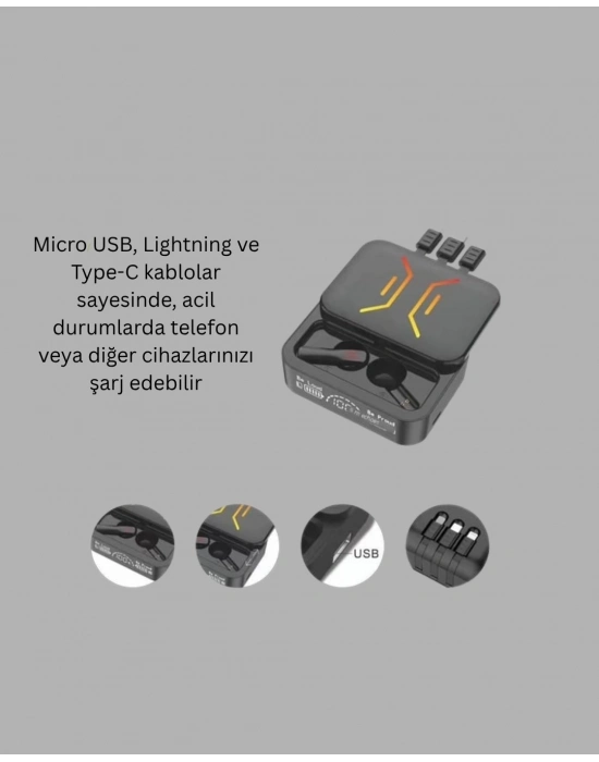 ® Kablosuz Bluetooth 5.0 Kulaklık – 300mAh Şarj Kutusu