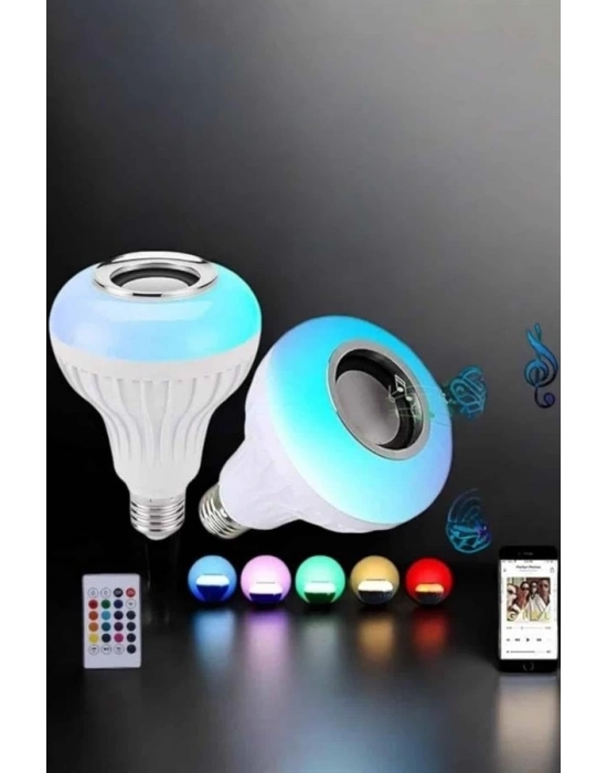 ® Kablosuz Bluetooth Hoparlör Led Lamba