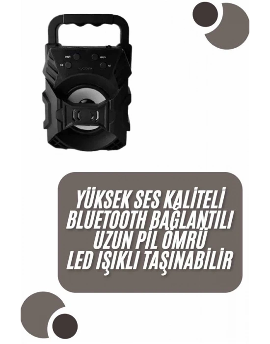 ® Kablosuz Bluetooth Hoparlör Ses Bombası RGB Işıklı Taşınabilir Yüksek Ses Kaliteli