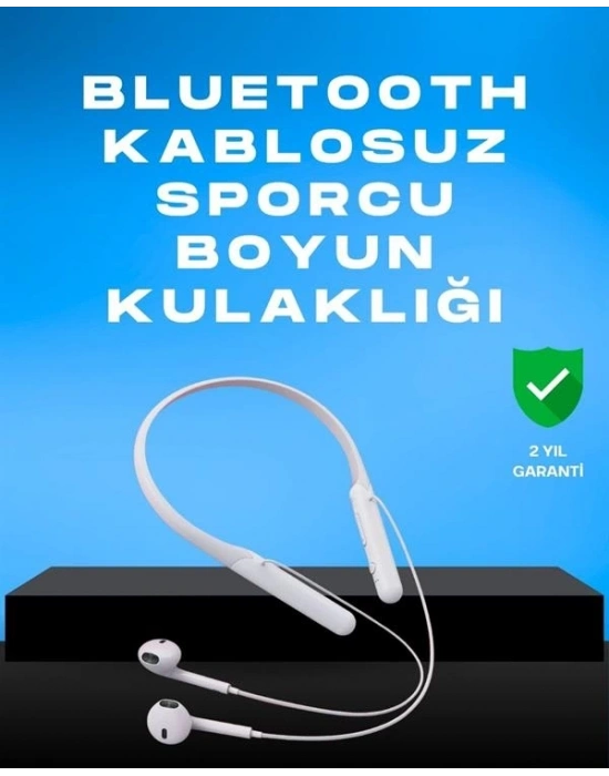 ® Kablosuz Bluetooth Kulaklık – Boyun Askılı, 100 Saat Pil Ömrü