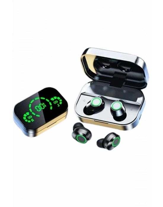 ® Kablosuz Bluetooth Kulaklık Çift Telefon Destekli Powerbankli Dijital Göstergeli
