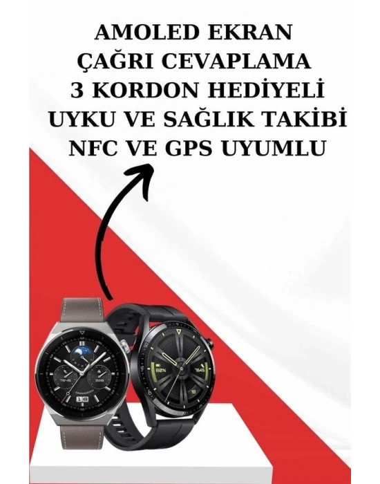 ® Kablosuz Bluetooth Kulaklık ve Kordon Hediyeli Akıllı Saat Nabız Ölçer Uzun Pil Ömrü