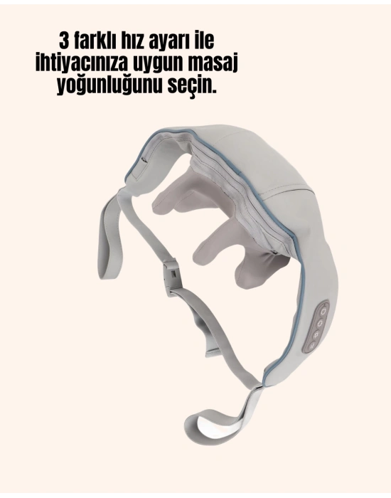 Kablosuz Boyun ve Omuz Masaj Aleti | Isıtmalı ve Yoğurmalı