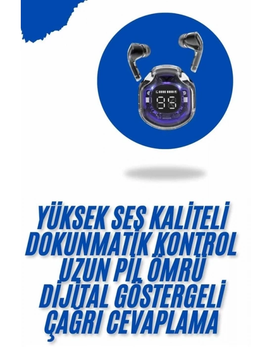 ® Kablosuz Dijital Göstergeli Powerbanklı IOS ve  Android Uyumlu Gaming Kulaklık