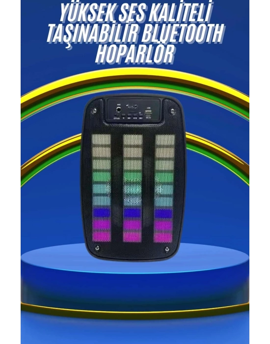 ® Kablosuz Hoparlör İOS ve Android Uyumlu Şarjlı SD Kart Girişli Bluetooth Hoparlör