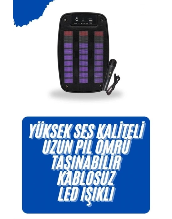 ® Kablosuz Hoparlör İOS ve Android Uyumlu Şarjlı SD Kart Girişli Bluetooth Hoparlör