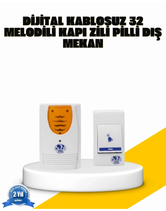 ® Kablosuz Kapı Zili Kolay Kurulumlu Modern Kullanım