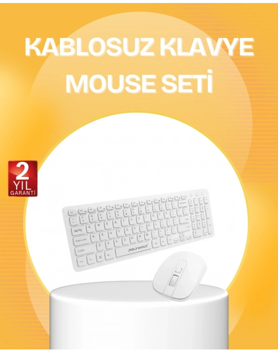 ® Kablosuz Klavye Mouse Takımı - Ergonomik, Sessiz ve Enerji Tasarruflu