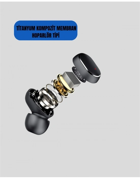 ® Kablosuz Kulak İçi Bluetooth Kulaklık Stereo Dokunmatik Kontrollü Kulaklık