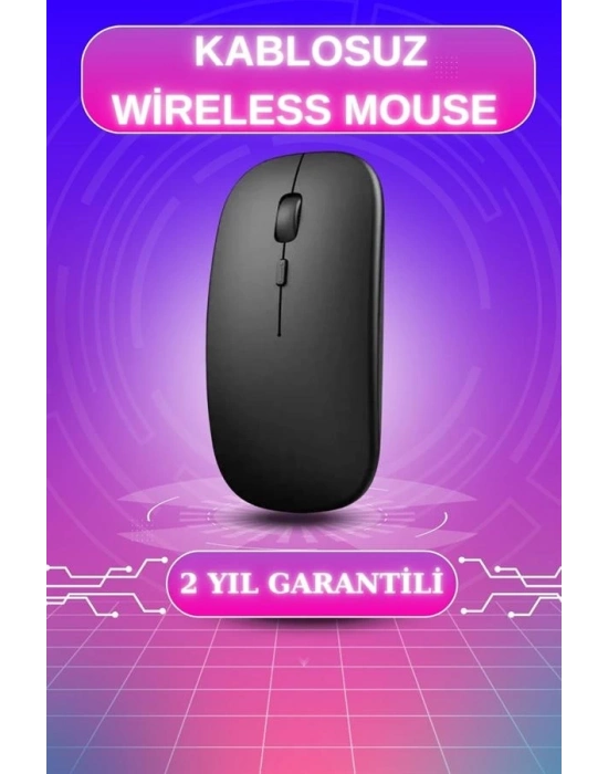 ® Kablosuz Mouse Fare Şarjlı Bluetooth Wireless Çift Modlu Sessiz