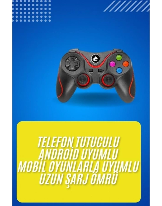 ® Kablosuz Oyun Kolu Bluetooth Joystick Gamepad Android Uyumlu