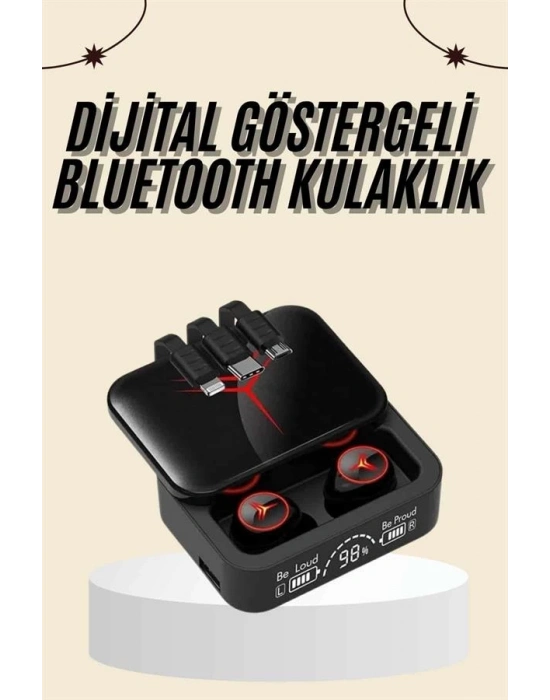 ® Kablosuz Şarj Göstergeli Powerbank Özellikli Bluetooth Kulaklık Çağrı Cevaplayabilen