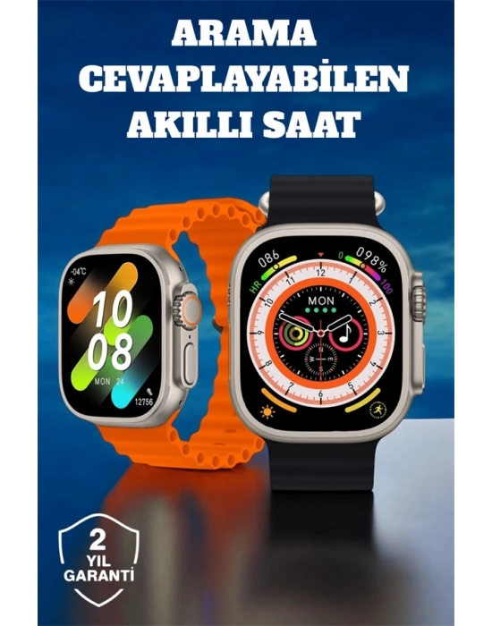 ® Kablosuz Şarjlı, Çağrı ve Müzik Kontrolü Sağlayan Akıllı Saat