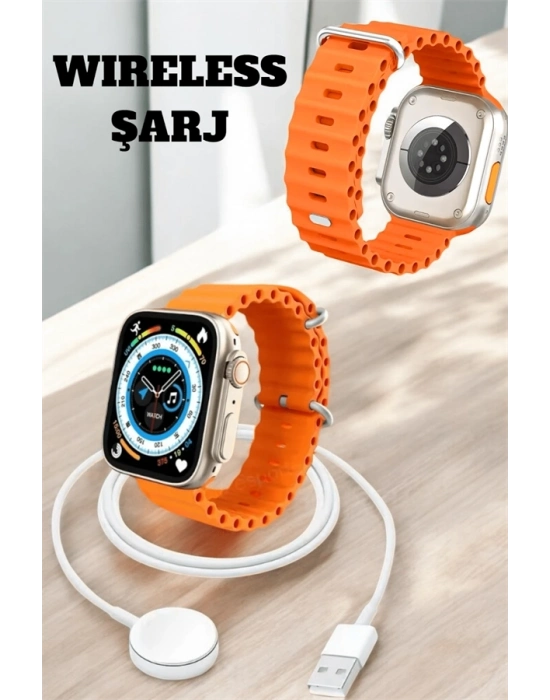 ® Kablosuz Şarjlı, Çağrı ve Müzik Kontrolü Sağlayan Akıllı Saat