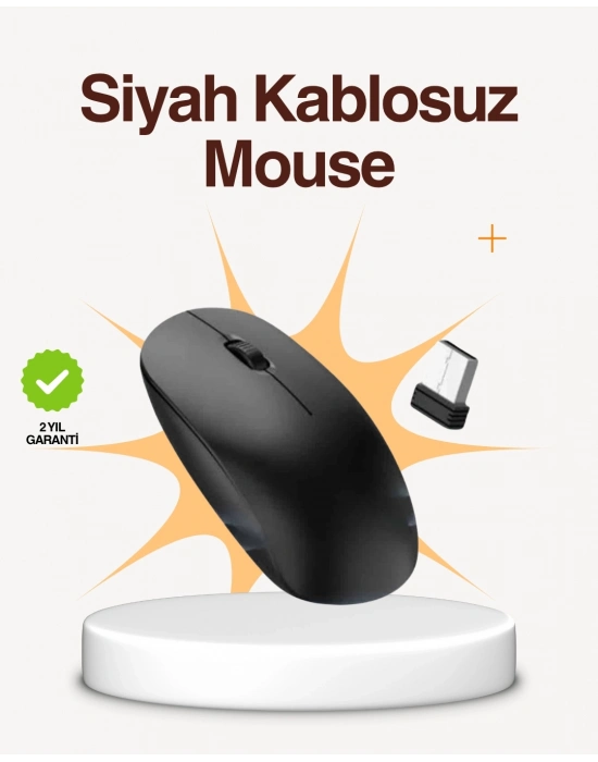 ® Kablosuz Sessiz Mouse – Ayarlanabilir DPI ve USB Bağlantılı