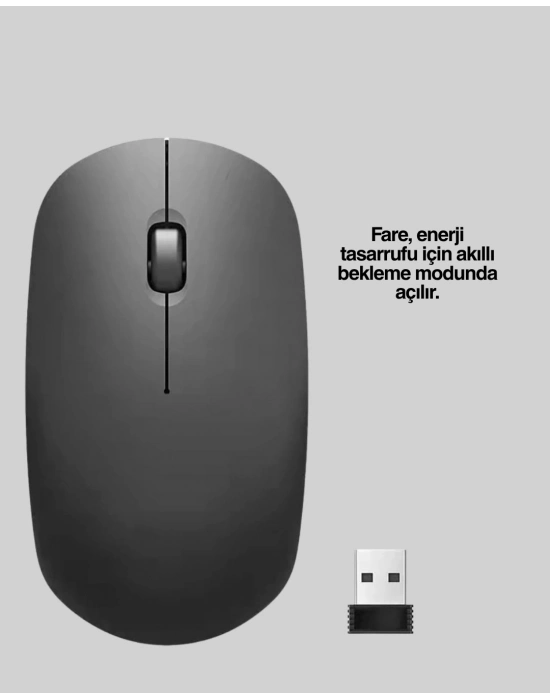 ® Kablosuz Sessiz Mouse – Ayarlanabilir DPI ve USB Bağlantılı