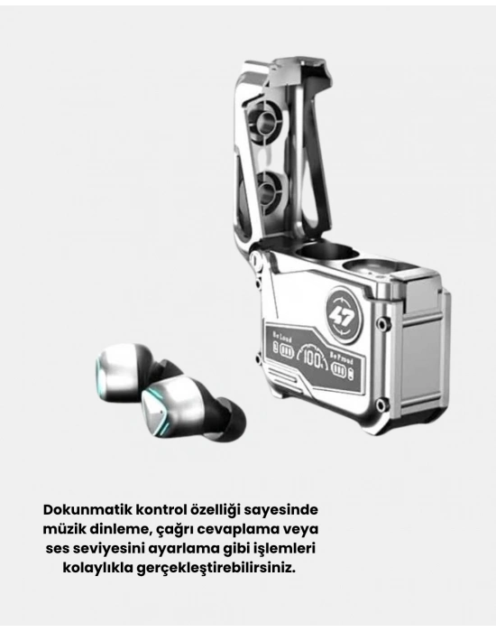 ® Kablosuz Spor Kulaklık – Düşük Gecikmeli Oyun Modu, Powerbank Şarj Kutusu