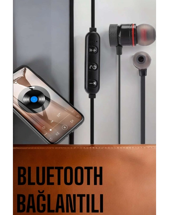 ® Kablosuz Sport Mıknatıslı Mikrofonlu Kulak İçi Kulaklık