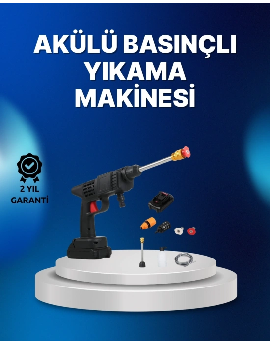 ® Kablosuz Taşınabilir Basınçlı Yıkama Tabancası Köpük Şişeli