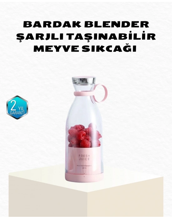 ® Kablosuz Taşınabilir Mini Blender – USB Şarjlı, 1200mAh