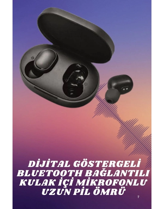 ® Kablosuz TWS Kulaklık Kulak İçi Mikrofonlu Bleuetooth Kulaklık Yüksek Ses Kaliteli