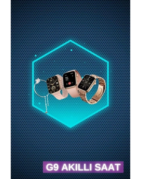 ® Kadınlar İçin 3 Kordonlu Akıllı Saat ve Dijital Göstergeli Powerbankli Bluetooth Kulaklık Dokunmatik Kontrol