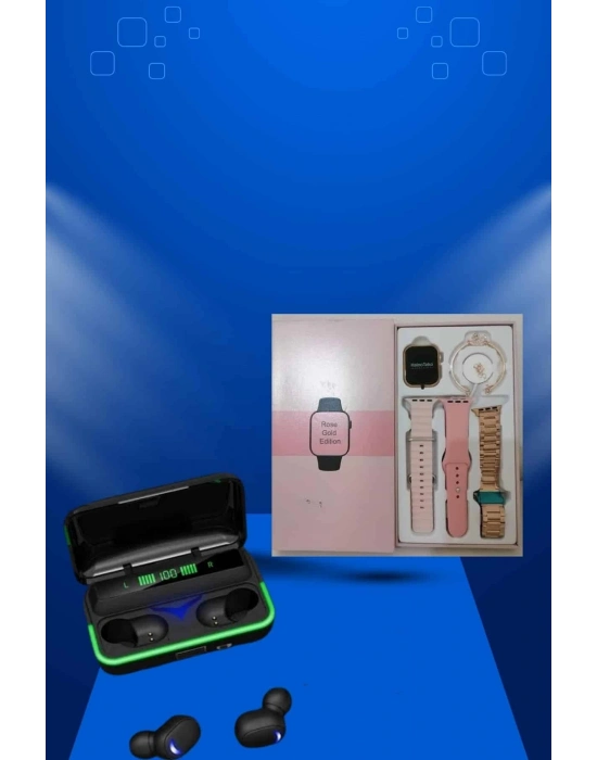 ® Kadınlara Özel Bileklik Hediyeli Akıllı Saat ve Dijital Göstergeli ANC Özellikli Bluetooth Kulaklık