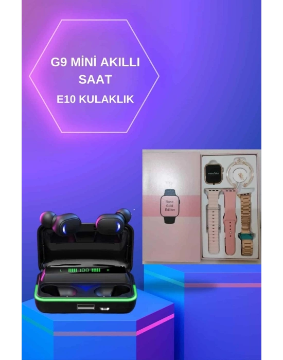 ® Kadınlara Özel Bileklik Hediyeli Akıllı Saat ve Dijital Göstergeli ANC Özellikli Bluetooth Kulaklık