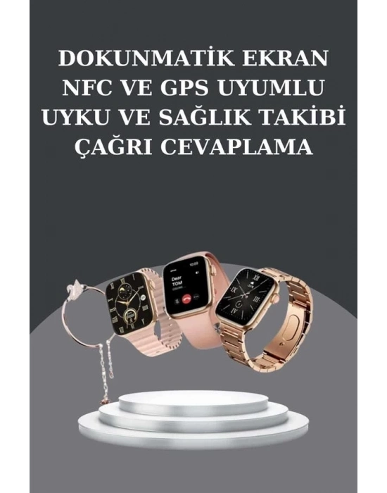 ® Kadınlara Özel Bileklik Hediyeli Akıllı Saat ve Dijital Göstergeli ANC Özellikli Bluetooth Kulaklık