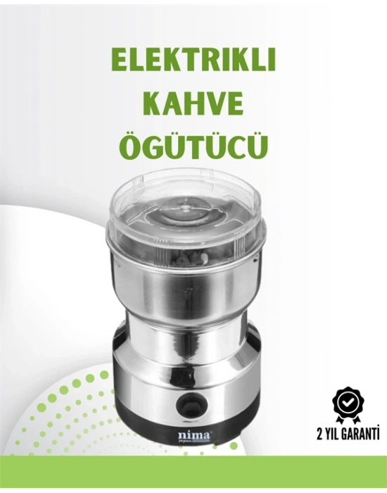 ® Kahve ve Baharat Değirmeni | Kompakt, Hafif, Hızlı Öğütme, Şeffaf Kapaklı, Kolay Kullanım