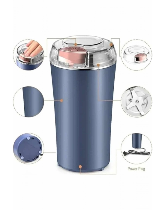 ® Kahve ve Baharat Öğütücü Kolay Temizlenebilir Paslanmaz Çelik Taşınabilir