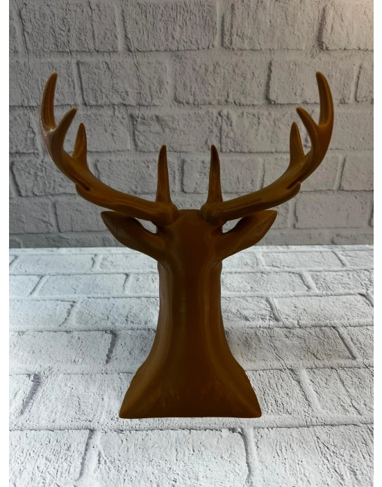 ® Kahverengi Geyik Biblo 23 cm Dekoratif Şık Tasarım