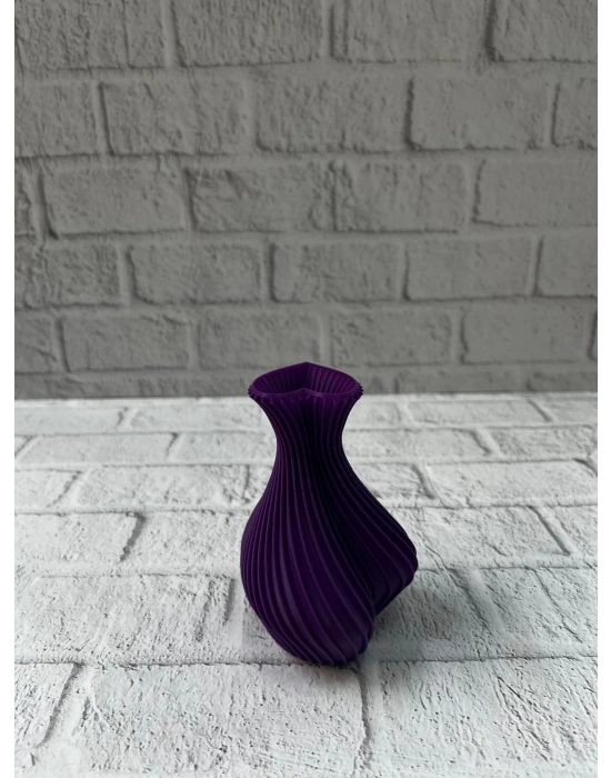 ® Kalpli Mor Mini Vazo 5 cm Dekoratif Masa Üstü Aksesuar