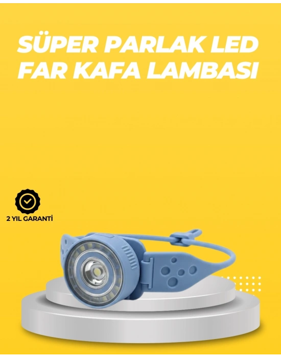 Kampçı Kafa Lambası Su Geçirmez Çok Modlu LED