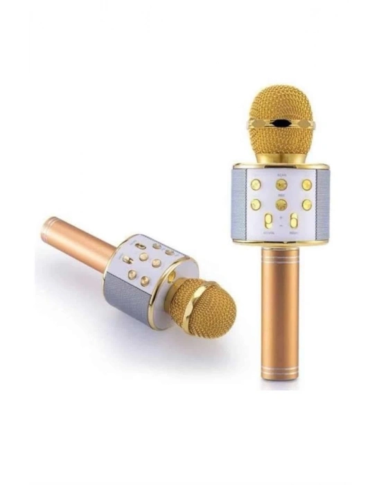 ® Karaoke Mikrofon Dahili Hoparlörlü Sd-usb-aux Girişli Bluetooth Hoparlör