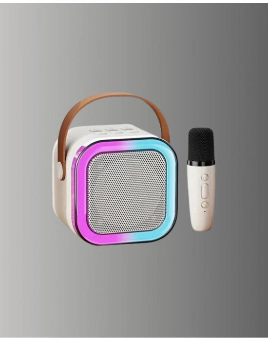 ® Karaoke Mikrofon Hoparlör Seti Bluetooth Kablosuz Taşınabilir
